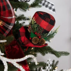 Northlight Set Of 4 Red And Black Plaid Plush Winter Hat Christmas Picks 15" -Northlight Sale Store northlight sm9487320 styled 03 49245.1696003618