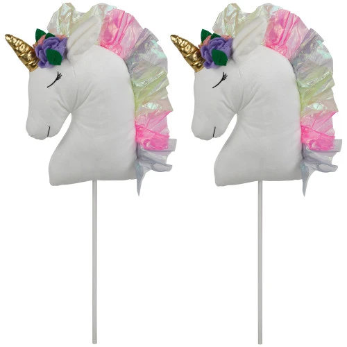 Northlight Plush Rainbow Unicorn Christmas Picks - 24" - Set Of 2 7 Northlight Plush Rainbow Unicorn Christmas Picks - 24" - Set Of 2 - Image 7