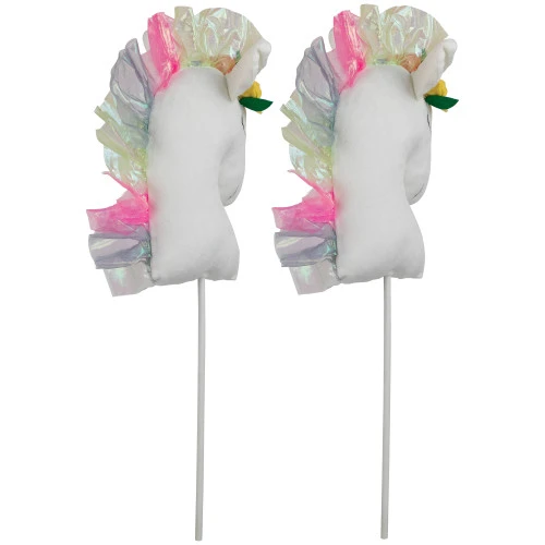 Northlight Plush Rainbow Unicorn Christmas Picks - 24" - Set Of 2 5 Northlight Plush Rainbow Unicorn Christmas Picks - 24" - Set Of 2 - Image 5