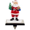 Northlight 6.25" Santa Claus With Tree And Present Christmas Stocking Holder