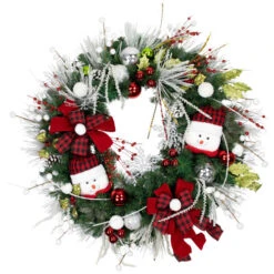 Northlight Snowmen And Icicles Pine Artificial Christmas Wreath - 40" - Unlit