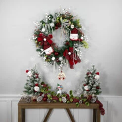 Northlight Snowmen And Icicles Pine Artificial Christmas Wreath - 40" - Unlit -Northlight Sale Store northlight sm95365 styled 1 12322.1701019003