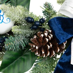 Northlight Frosted Pine With Blueberries, Bows And Ornaments Christmas Wreath - 24" - Unlit -Northlight Sale Store northlight sm97257 04 29313.1726712135