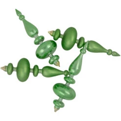 Northlight Commercial Size 2-Finish Christmas Finial Shatterproof Ornaments - Green -12" - 4ct -Northlight Sale Store northlight sm99537 05 88636.1713212092