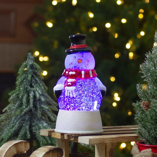 Northlight LED Lighted Color Changing Snowman Christmas Snow Globe - 7.5" 2 Northlight LED Lighted Color Changing Snowman Christmas Snow Globe - 7.5" - Image 2