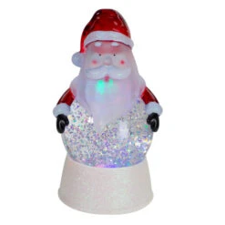 Northlight LED Lighted Color Changing Santa Christmas Snow Globe - 7"