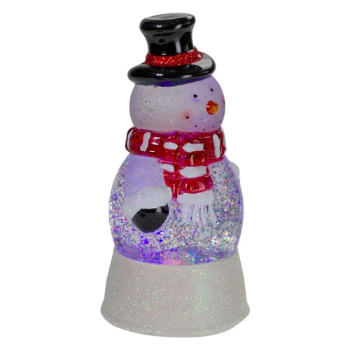 Northlight LED Lighted Color Changing Snowman Christmas Snow Globe - 7.5" 3 Northlight LED Lighted Color Changing Snowman Christmas Snow Globe - 7.5" - Image 3