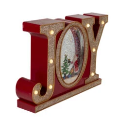 LED Lighted Joy Christmas Glitter Snow Globe - 11" - Red And Gold -Northlight Sale Store northlight sr91091 1 80724.1618414095