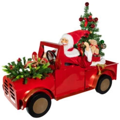 Northlight Animated And Musical Santa Driving Vintage Truck Christmas Decoration - 36.5" -Northlight Sale Store northlight tj95964 02 94308.1727490626