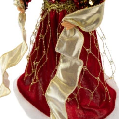Northlight Metallic And Sequin Angel Christmas Tree Topper - 12" - Red And Gold - Unlit -Northlight Sale Store northlight tj99308 06 11091.1693584224