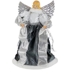 Northlight Sequined Angel With Wings Christmas Tree Topper Unlit - 12"