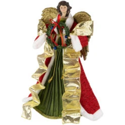Northlight 18" Red And Green Angel With Wreath Christmas Tree Topper, Unlit 10 Northlight 18" Red And Green Angel With Wreath Christmas Tree Topper, Unlit -Northlight Sale Store northlight tj99311 02 52426.1693669213