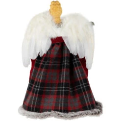 16" Red And Plaid Angel Christmas Tree Topper, Unlit -Northlight Sale Store northlight tj99312 04 37553.1693669213