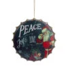 Northlight 11.75" Red And White Peace, Joy And Love Christmas Wall Decor