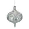 Northlight 5.25" Silver Beads And Sequins Glass Onion Christmas Ornament