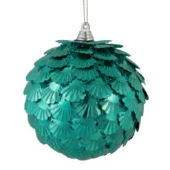 Northlight Green Sequin Layered Christmas Ball Ornament 4" (100mm)