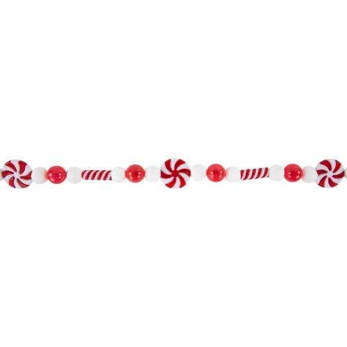 Northlight 6' Red And White Frosted Peppermint Candy Christmas Garland, Unlit 7 Northlight 6' Red And White Frosted Peppermint Candy Christmas Garland, Unlit - Image 7