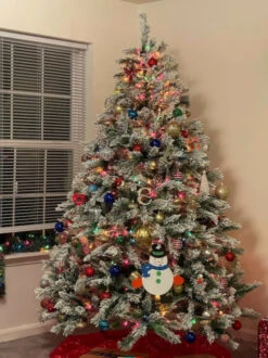 Northlight 6' Medium Flocked Angel Pine Artificial Christmas Tree - Unlit -Northlight Sale Store northlight v03978 cx pic 01 36878.1701191727