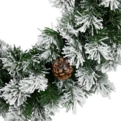Northlight Snowy Flocked Angel Pine With Pine Cones Artificial Christmas Wreath - 36" - Unlit -Northlight Sale Store northlight v039812c20v03982 02 53112.1692025708