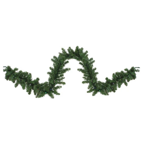 Northlight Pre-Lit Battery Operated Canadian Pine Artificial Christmas Garland - 9' X 10" - LED Multi Lights 1 Northlight Pre-Lit Battery Operated Canadian Pine Artificial Christmas Garland - 9' X 10" - LED Multi Lights