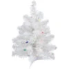 Northlight Pre-Lit Artificial Christmas Tree - 18" - White - Multicolor Lights