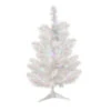 Northlight Pre-Lit Medium Pine Artificial Christmas Tree - 2' - White - Multicolor LED Lights