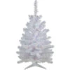 Northlight 3' Pre-Lit LED Snow White Artificial Christmas Tree, Multi Lights