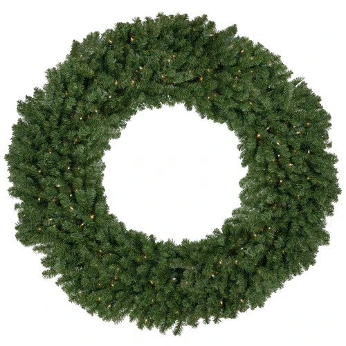Northlight Pre-Lit Commercial Canadian Pine Artificial Christmas Wreath - 5' - Clear Lights 1 Northlight Pre-Lit Commercial Canadian Pine Artificial Christmas Wreath - 5' - Clear Lights