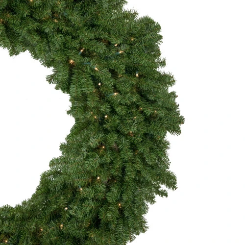 Northlight Pre-Lit Commercial Canadian Pine Artificial Christmas Wreath - 5' - Clear Lights 3 Northlight Pre-Lit Commercial Canadian Pine Artificial Christmas Wreath - 5' - Clear Lights - Image 3