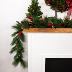 Northlight White Valley Pine With Pine Cones Artificial Christmas Garland - 9' X 14" - Unlit -Northlight Sale Store northlight v15922 styled 43421.1689085520