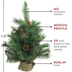 Northlight 18" Medium Royal Oregon Pine Burlap Base Artificial Christmas Tree - Unlit -Northlight Sale Store northlight v15923 thumbnail 87606.1604542604