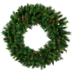 Northlight Pre-Lit Royal Oregon Pine Artificial Christmas Wreath - 48" - Clear Lights