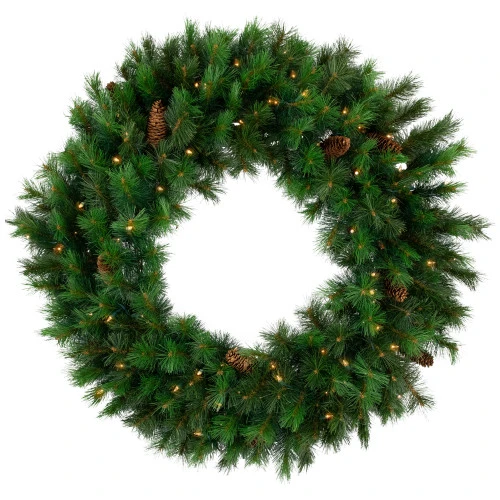 Northlight Pre-lit Royal Oregon Pine Artificial Christmas Wreath - 36" - Clear Lights 1 Northlight Pre-lit Royal Oregon Pine Artificial Christmas Wreath - 36" - Clear Lights