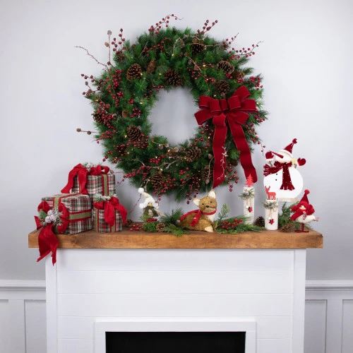 Northlight Pre-lit Royal Oregon Pine Artificial Christmas Wreath - 36" - Clear Lights 2 Northlight Pre-lit Royal Oregon Pine Artificial Christmas Wreath - 36" - Clear Lights - Image 2