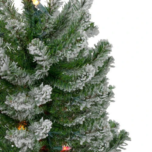 Northlight Set Of 3 Pre-Lit Flocked Alpine Artificial Christmas Trees 5' - Multi Lights 4 Northlight Set Of 3 Pre-Lit Flocked Alpine Artificial Christmas Trees 5' - Multi Lights - Image 4