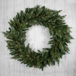 Northlight Real Touch™? Pre-Lit Blue Spruce Artificial Christmas Wreath - 48" - Clear Lights -Northlight Sale Store northlight v94163 woodfloors 65215.1691161227