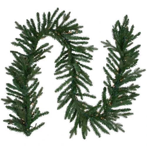 Northlight Real Touch™ Pre-Lit Grande Spruce Artificial Christmas Garland - 9' X 14" - Clear Lights 2 Northlight Real Touch™ Pre-Lit Grande Spruce Artificial Christmas Garland - 9' X 14" - Clear Lights - Image 2