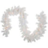 9' X 14" Pre-Lit White Alaskan Pine Artificial Christmas Garland, Warm White LED Lights
