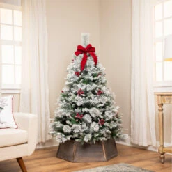 Northlight Real Touch™? Heavily Flocked Whittaker Spruce Full Artificial Christmas Tree - 5' -Unlit