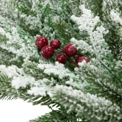 Northlight Real Touch™? Flocked Wind River Fir With Berries Artificial Christmas Wreath - 24" - Unlit -Northlight Sale Store northlight v96306 03 54607.1726279111