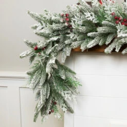 Northlight Real Touch™? Flocked Wind River Fir With Berries Artificial Christmas Garland - 7' X 12" - Unlit 11 Northlight Real Touch™? Flocked Wind River Fir With Berries Artificial Christmas Garland - 7' X 12" - Unlit -Northlight Sale Store northlight v96308 styled 02 89843.1726279112
