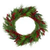 Northlight Mixed Pine And Berries Artificial Christmas Wreath - 26 Inch, Unlit