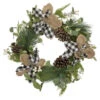 Northlight Magnolia And Frosted Pine Cones Artificial Christmas Wreath - 22-Inch, Unlit