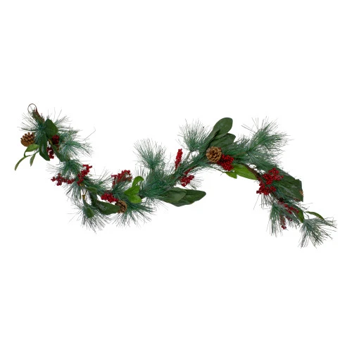 Northlight Real Touch™? Mixed Pine And Berries Artificial Christmas Garland - 5' X 6" - Unlit 1 Northlight Real Touch™? Mixed Pine And Berries Artificial Christmas Garland - 5' X 6" - Unlit