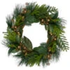 Leaves, Berry And Cedar Artificial Christmas Wreath - 20-Inch, Unlit
