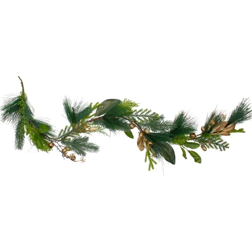 Northlight 5' Leaves, Berry And Cedar Artificial Christmas Garland - Unlit 1 Northlight 5' Leaves, Berry And Cedar Artificial Christmas Garland - Unlit