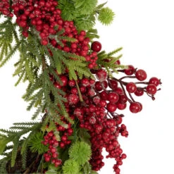 Northlight Red Berry And Frosted Pine Christmas Wreath, 28-Inch, Unlit -Northlight Sale Store northlight vm92764 3 18906.1659734622