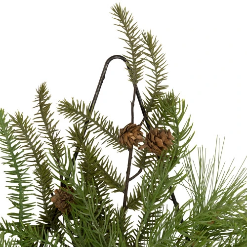 Northlight 21" Pine Christmas Tree Wall Hanging Decoration With Pinecones 3 Northlight 21" Pine Christmas Tree Wall Hanging Decoration With Pinecones - Image 3