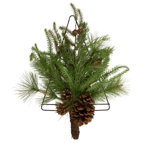 Northlight 21" Pine Christmas Tree Wall Hanging Decoration With Pinecones 1 Northlight 21" Pine Christmas Tree Wall Hanging Decoration With Pinecones
