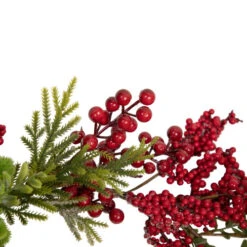 Northlight 5' X 12" Red Berry And Frosted Pine Christmas Garland - Unlit -Northlight Sale Store northlight vm92776 2 46146.1659562357